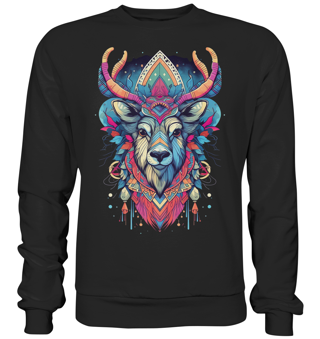 "Elch Bunt" Tiertotems - Premium Sweatshirt