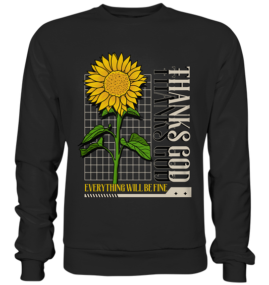 "Thanks God" Blumen Streetstyle - Premium Sweatshirt