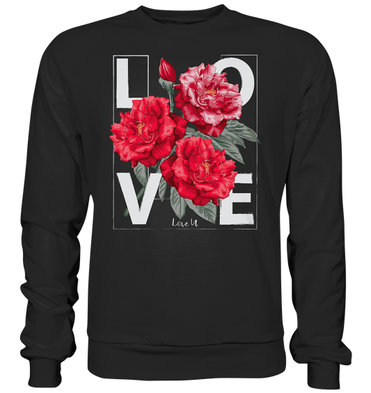 "Love You" Blumen Streetstyle - Premium Sweatshirt