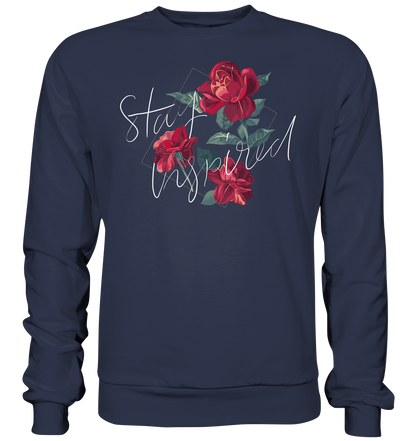 "Stay Inspired" Blumen Streetstyle - Premium Sweatshirt