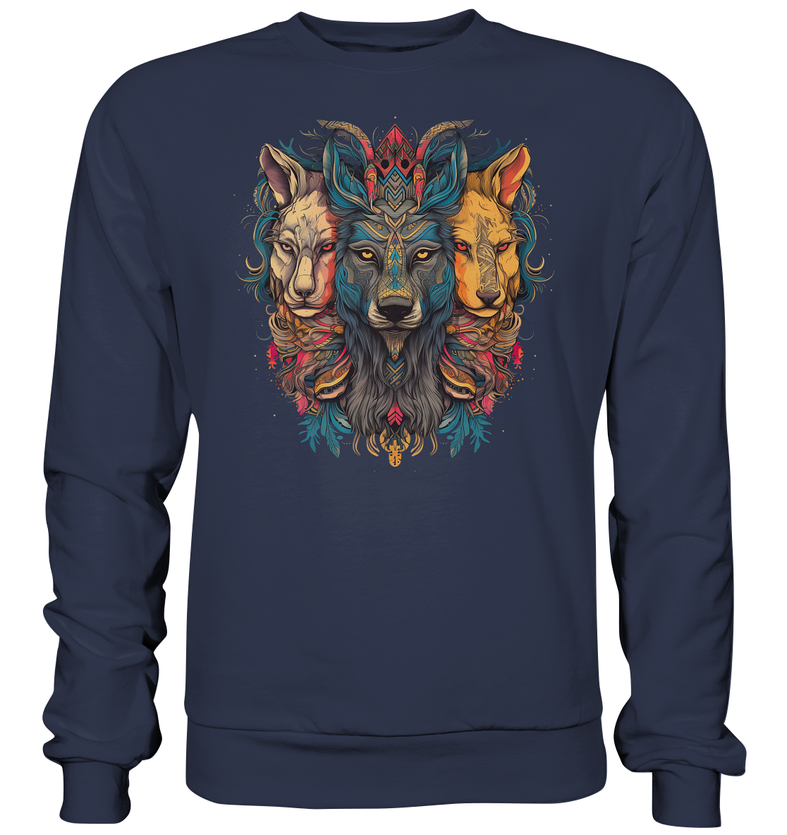 "3 Löwen" Tiertotems - Premium Sweatshirt