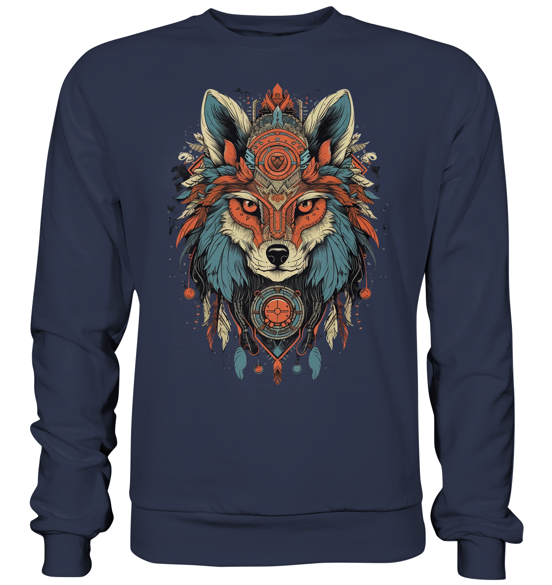 "Seriöse Fuchs" Tiertotems - Premium Sweatshirt