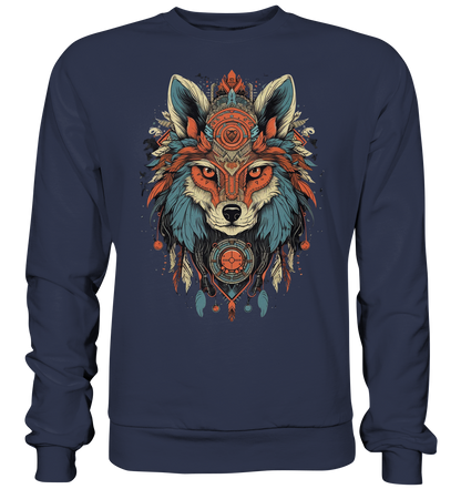 "Seriöse Fuchs" Tiertotems - Premium Sweatshirt