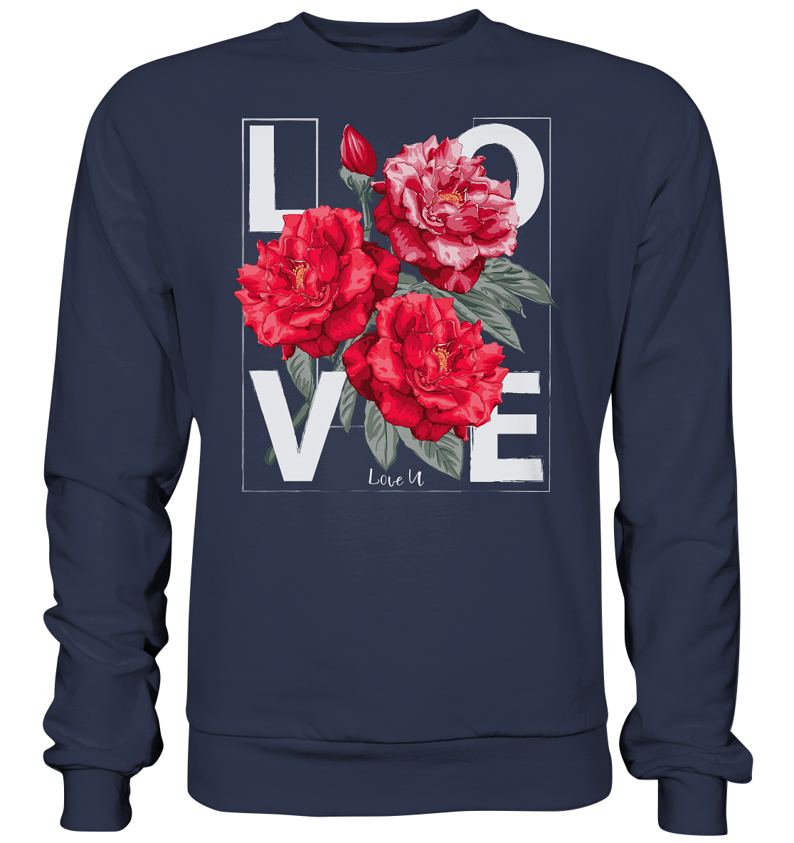 "Love You" Blumen Streetstyle - Premium Sweatshirt