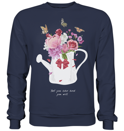 "Yes you can" Blumen Streetstyle - Premium Sweatshirt