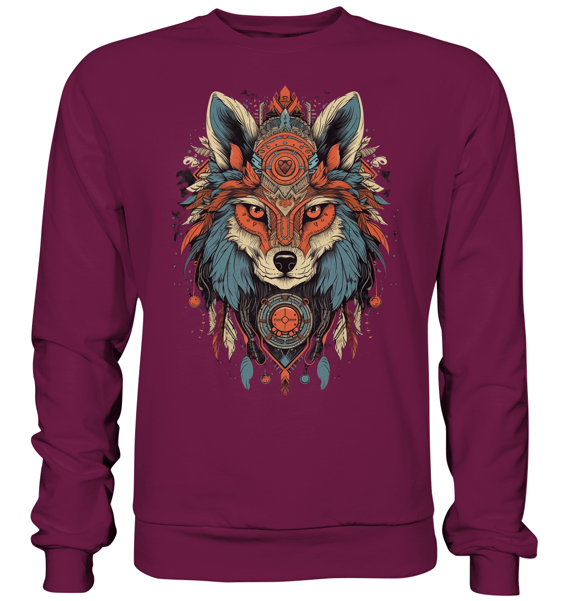 "Seriöse Fuchs" Tiertotems - Premium Sweatshirt