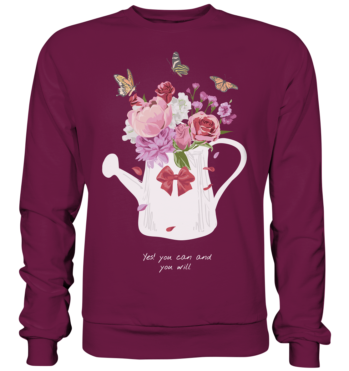 "Yes you can" Blumen Streetstyle - Premium Sweatshirt