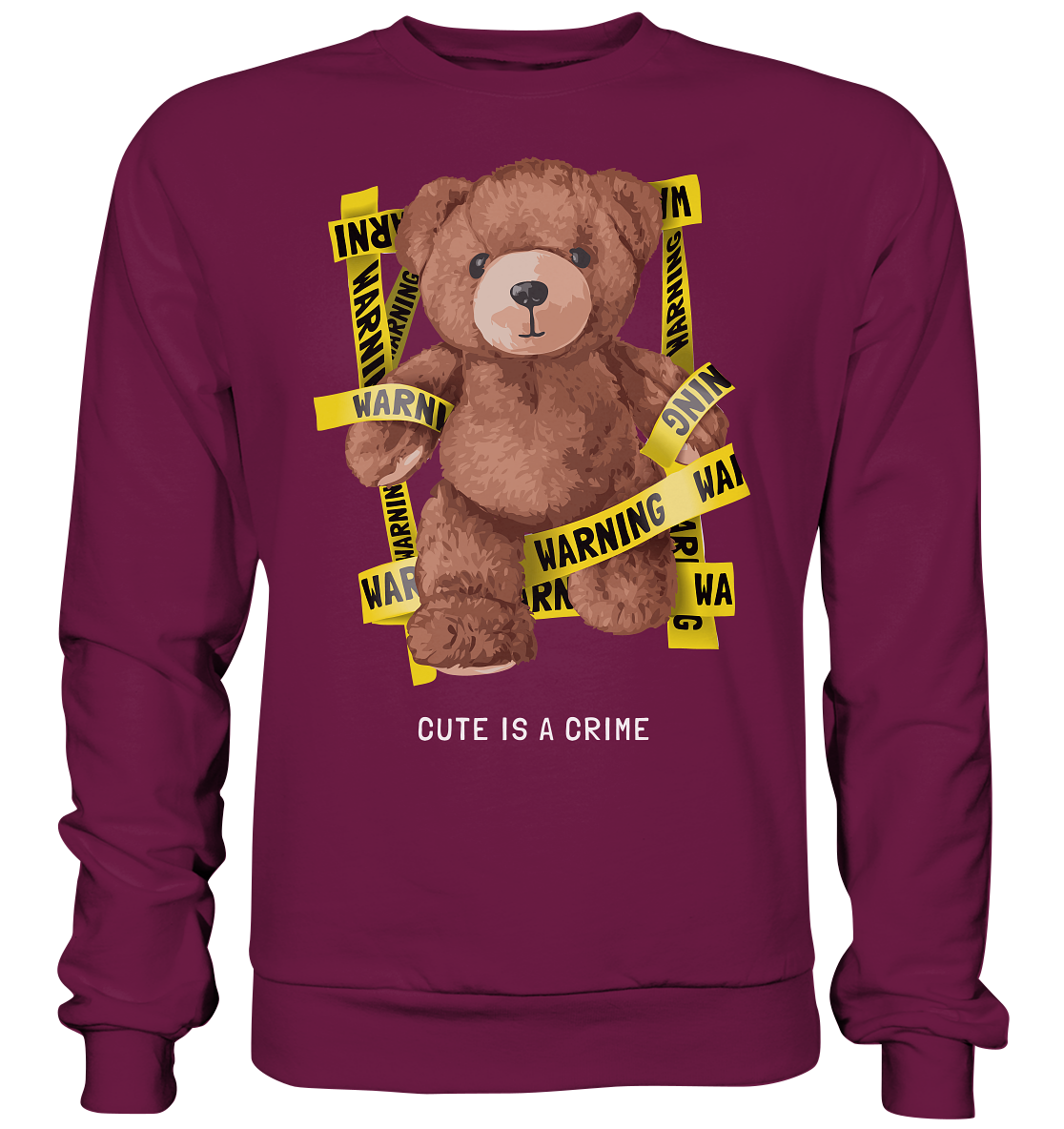 "Cute is a Crime" Bär Streetstyle - Premium Sweatshirt