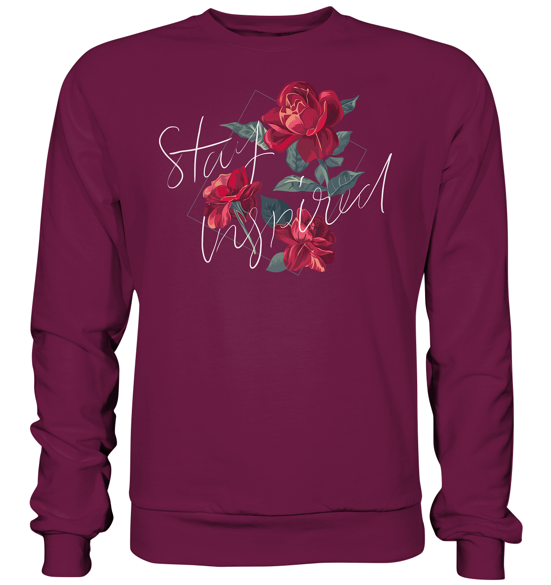 "Stay Inspired" Blumen Streetstyle - Premium Sweatshirt