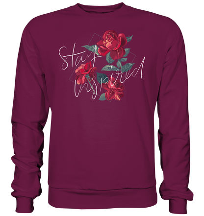 "Stay Inspired" Blumen Streetstyle - Premium Sweatshirt