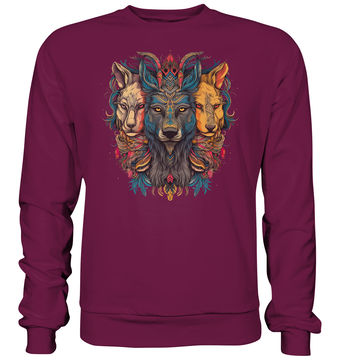 "3 Löwen" Tiertotems - Premium Sweatshirt