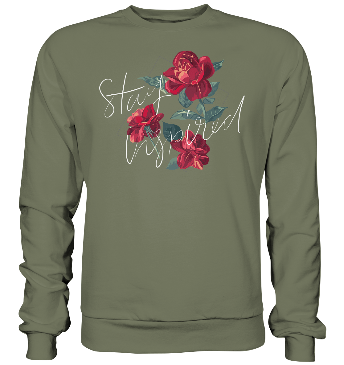 "Stay Inspired" Blumen Streetstyle - Premium Sweatshirt