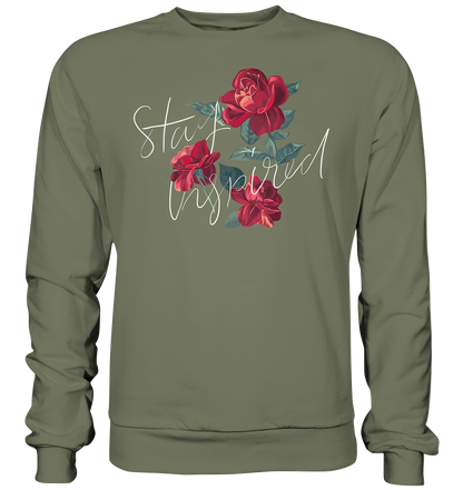 "Stay Inspired" Blumen Streetstyle - Premium Sweatshirt