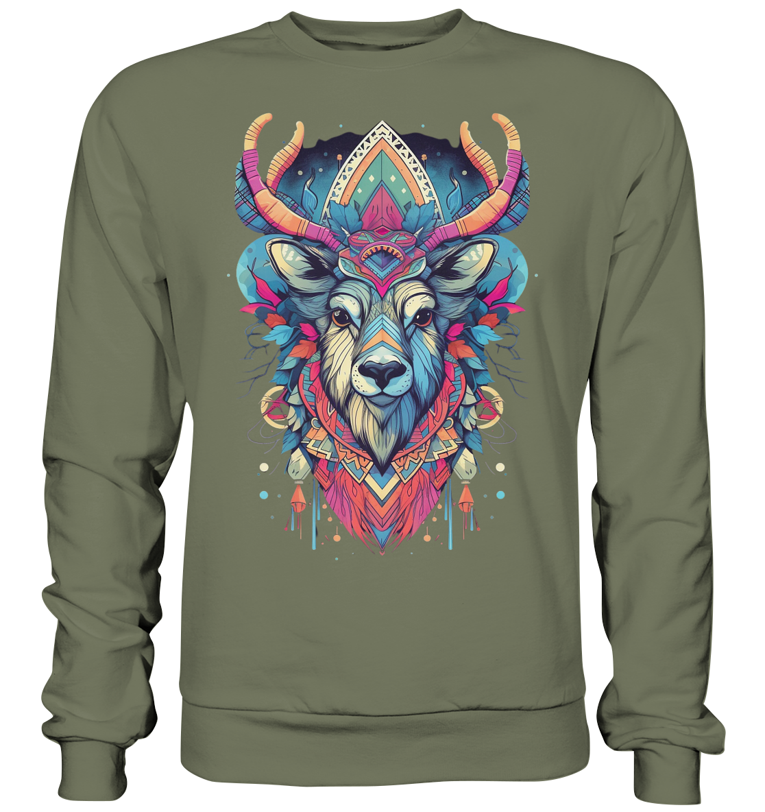 "Elch Bunt" Tiertotems - Premium Sweatshirt