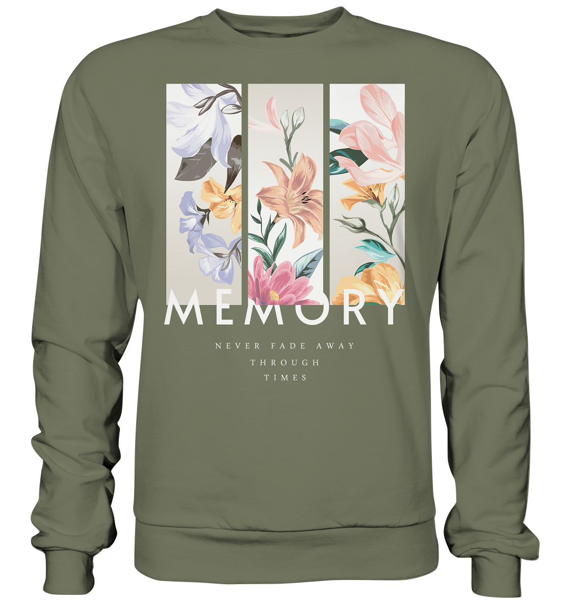 "Memory" Blumen Streetstyle - Premium Sweatshirt