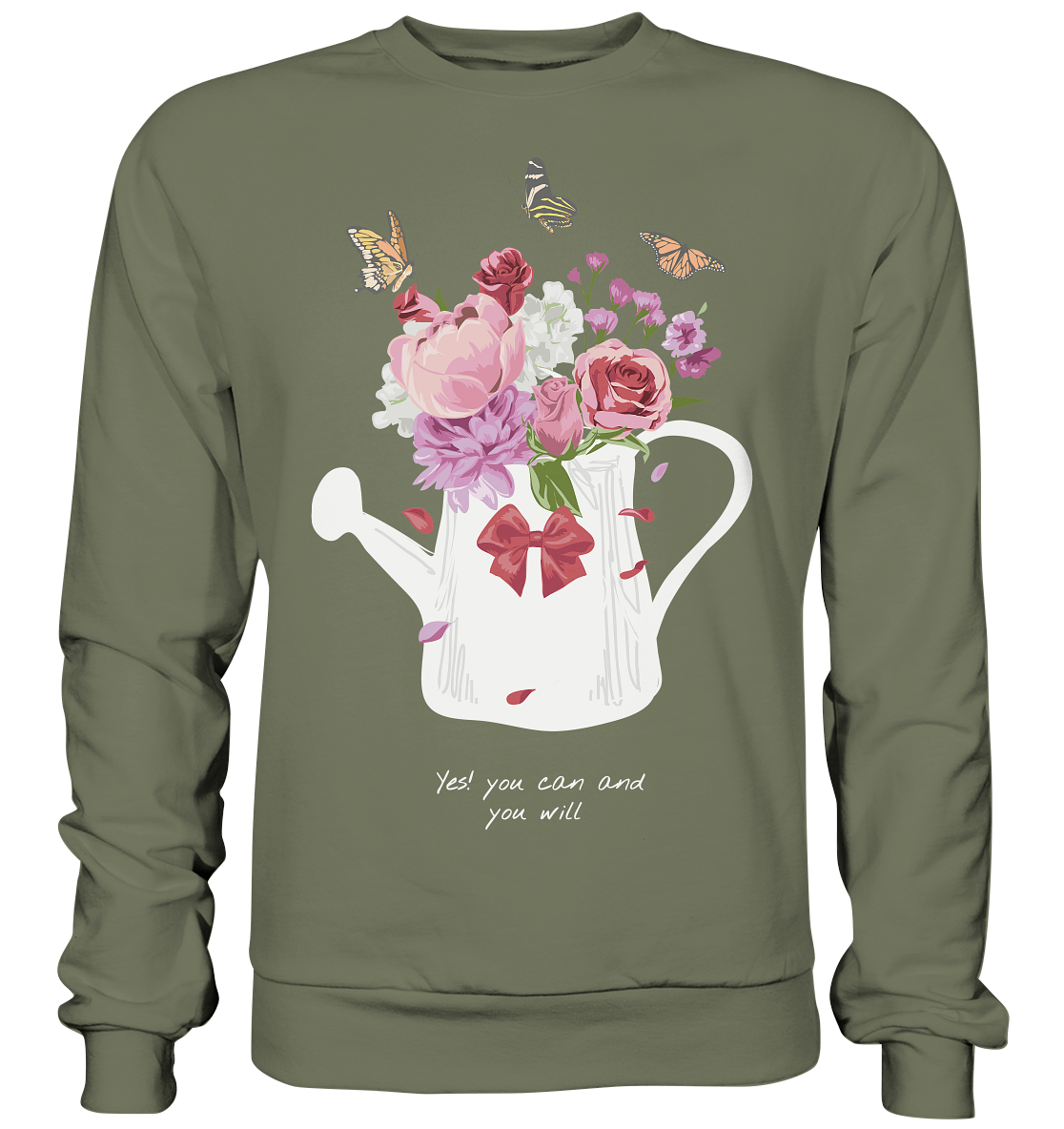 "Yes you can" Blumen Streetstyle - Premium Sweatshirt