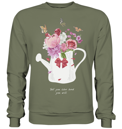 "Yes you can" Blumen Streetstyle - Premium Sweatshirt