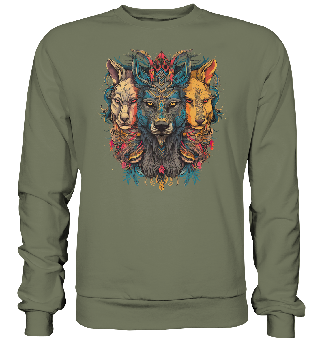 "3 Löwen" Tiertotems - Premium Sweatshirt