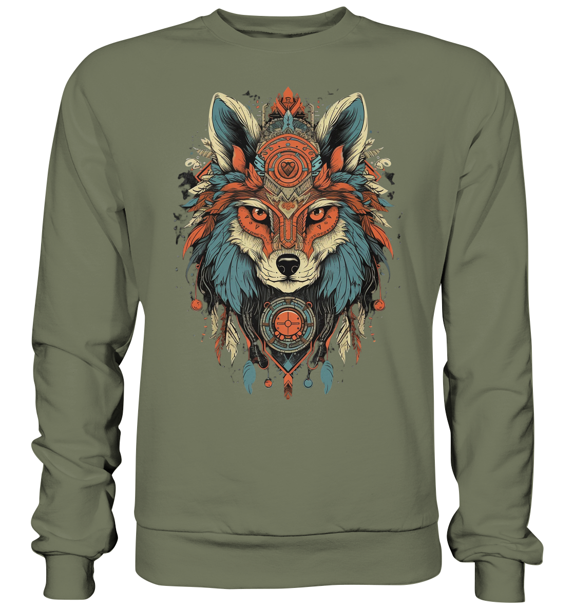 "Seriöse Fuchs" Tiertotems - Premium Sweatshirt