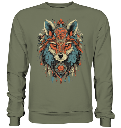 "Seriöse Fuchs" Tiertotems - Premium Sweatshirt