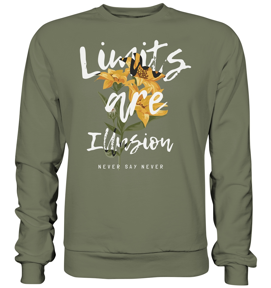 "Limits are Illusion" Blumen Streetstyle - Premium Sweatshirt