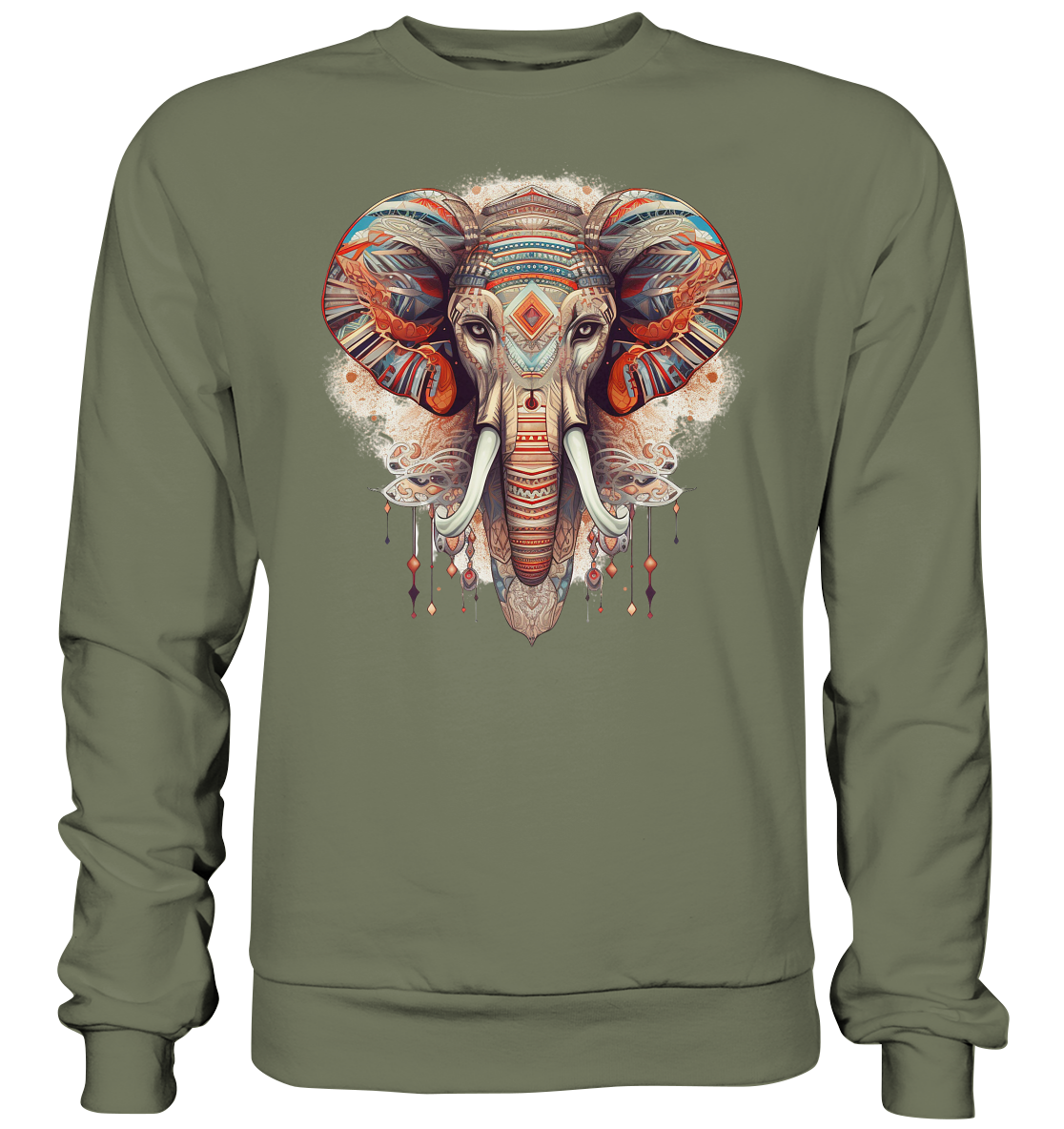 "Elefant-größen Ohr" Tiertotems - Premium Sweatshirt