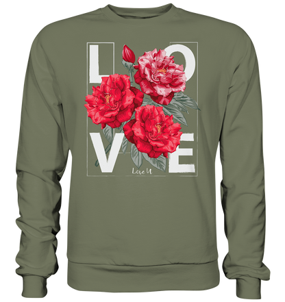 "Love You" Blumen Streetstyle - Premium Sweatshirt