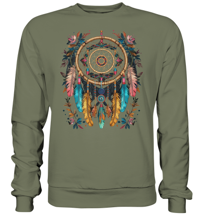 "Blumen umrandet" Traumfänger - Premium Sweatshirt