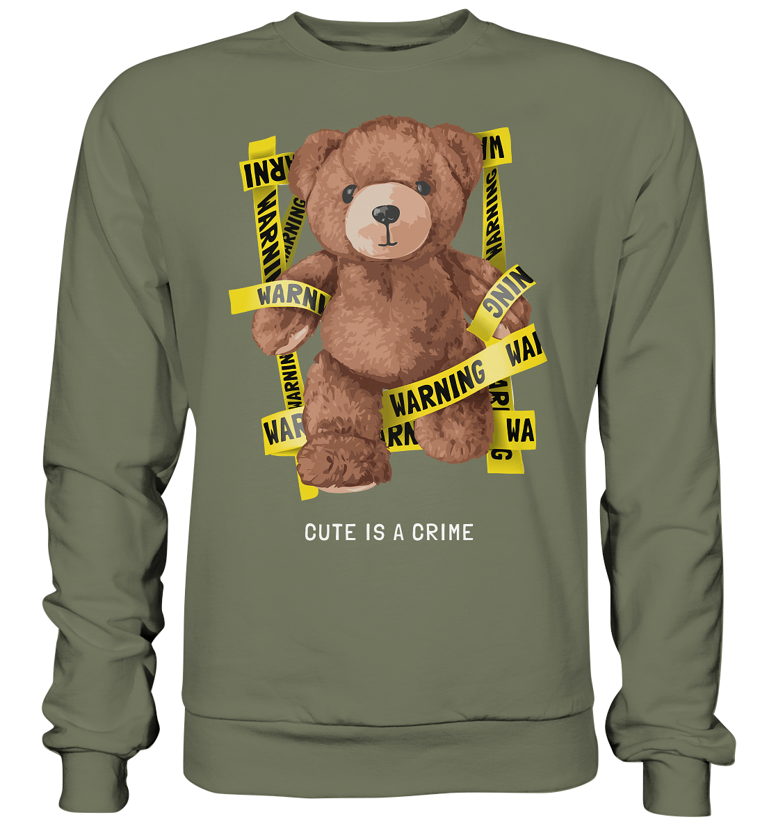 "Cute is a Crime" Bär Streetstyle - Premium Sweatshirt