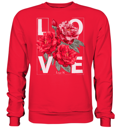 "Love You" Blumen Streetstyle - Premium Sweatshirt