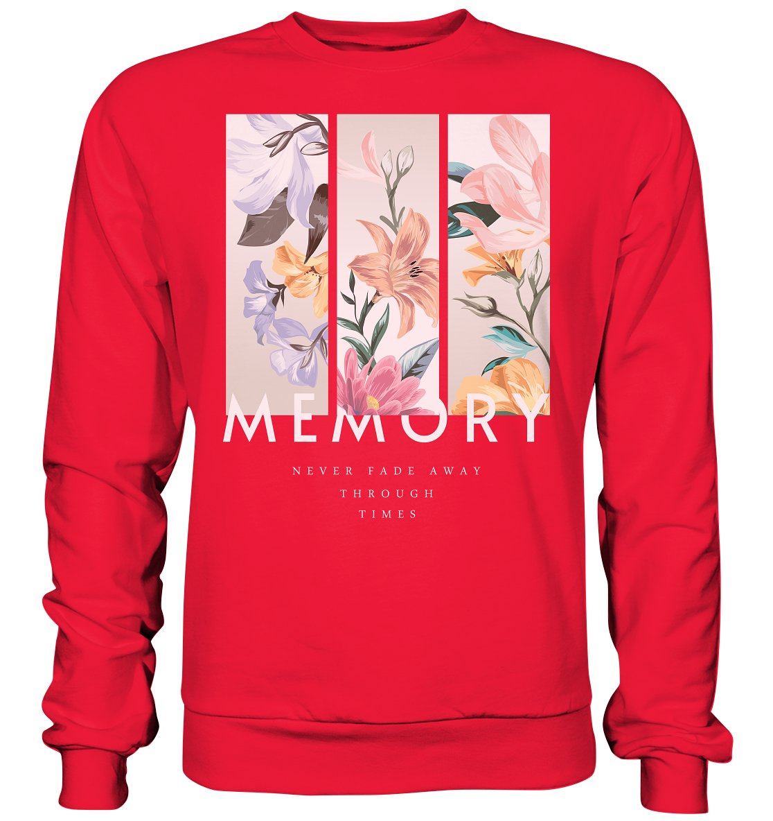 "Memory" Blumen Streetstyle - Premium Sweatshirt