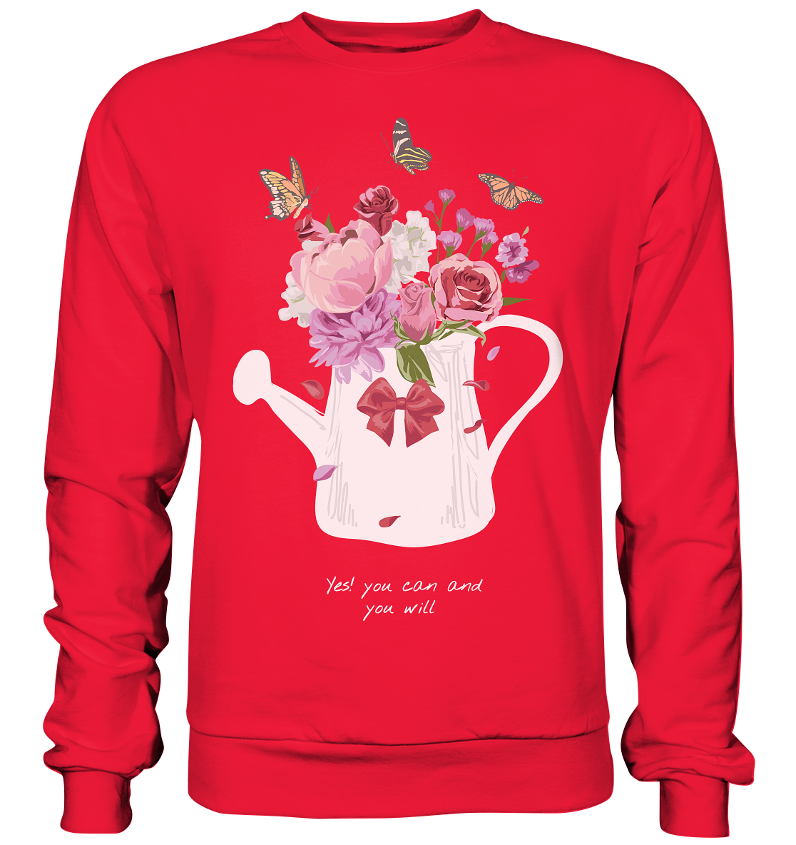 "Yes you can" Blumen Streetstyle - Premium Sweatshirt