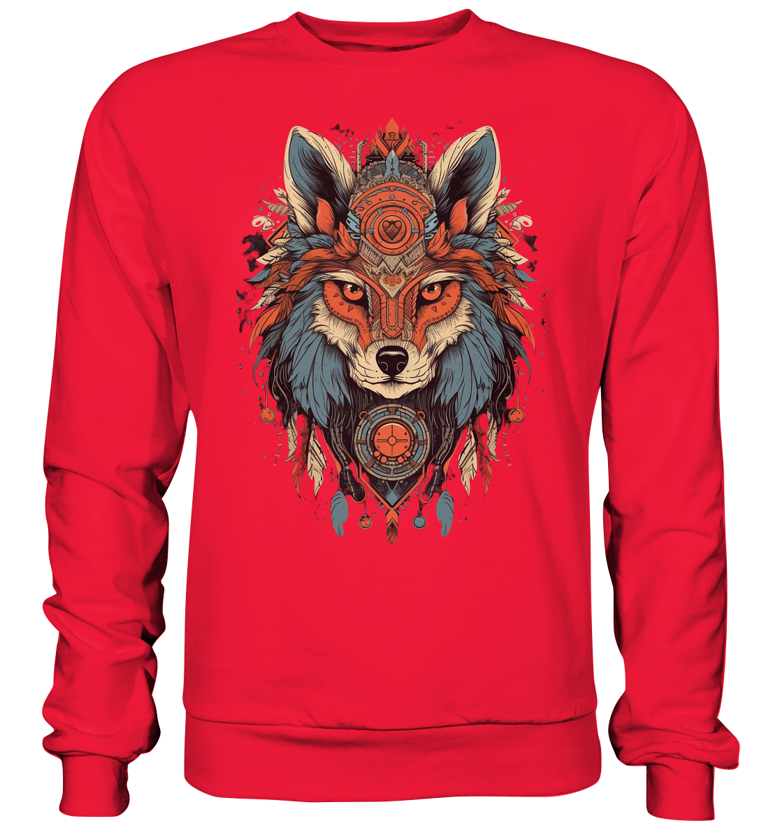 "Seriöse Fuchs" Tiertotems - Premium Sweatshirt