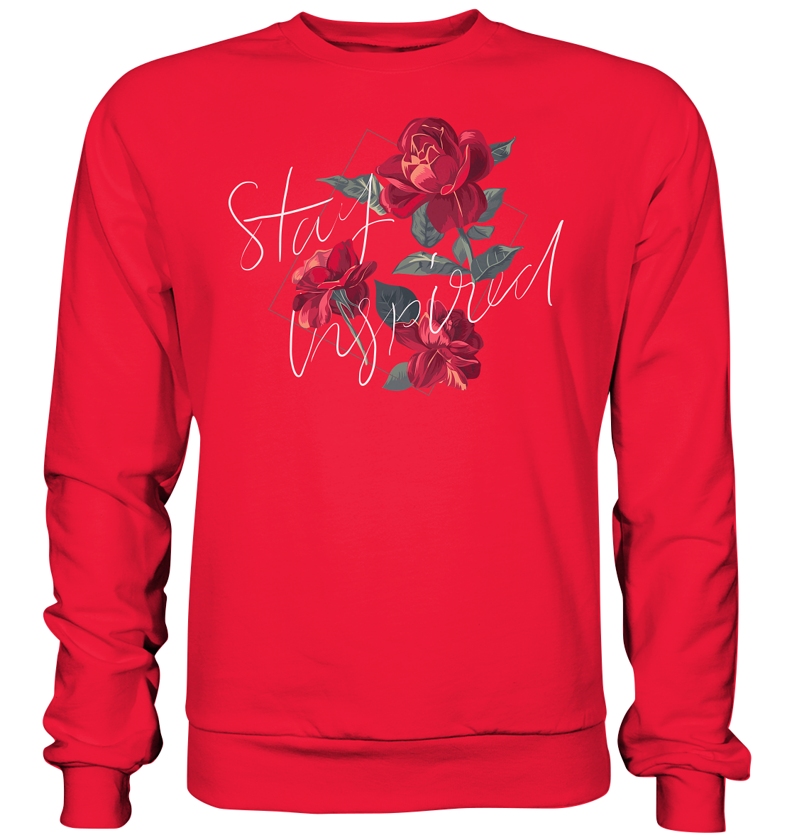 "Stay Inspired" Blumen Streetstyle - Premium Sweatshirt