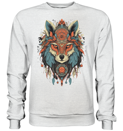 "Seriöse Fuchs" Tiertotems - Premium Sweatshirt