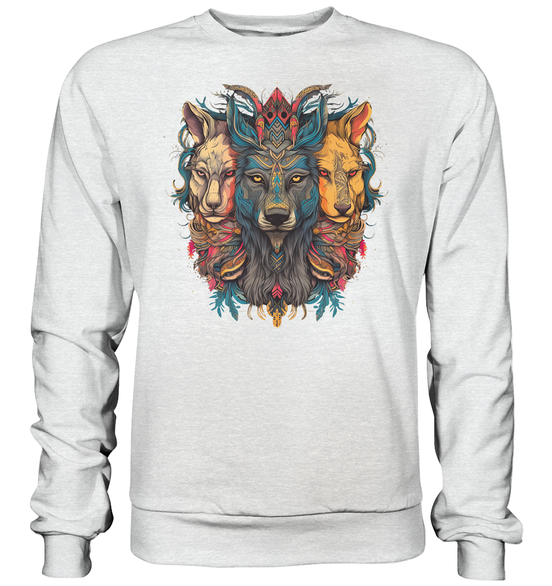 "3 Löwen" Tiertotems - Premium Sweatshirt